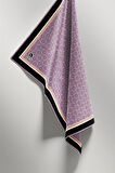 Twill V Desenli Lila Renkli 90x90 Eşarp (İpek İçermez) Dikim Şekli : El Dikişi