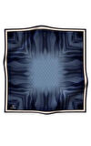 Vissona Tivil İpek Eşarp 10659 - 8 - 0031 İndigo Mavi Monogram Desen