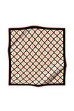 Twill Geometrik Daire Desenli Somon Renkli 90x90 Eşarp (İpek İçermez) Dikim Şekli : El Dikişi