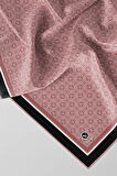 Twill V Desenli Pudra Renkli 90x90 Eşarp (İpek İçermez) Dikim Şekli : El Dikişi