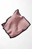 Twill V Desenli Pudra Renkli 90x90 Eşarp (İpek İçermez) Dikim Şekli : El Dikişi