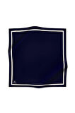 100% Twill İpek Düz Renk Bordür Desenli Lacivert - Krem Renkli Daha Tok Exclusive Serisi 90x90 Dikim Şekli : El Dikişi Eşarp