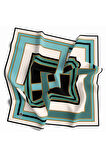 Twill Çerçeve Desenli Mint Yeşili Renkli 90x90 Eşarp (İpek İçermez) Kenar Dikiş Şekli El Dikişli