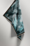 Twill Batik Desenli Petrol Yeşili Renkli 90x90 Eşarp (İpek İçermez) Dikim Şekli : El Dikişi