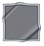 Vissona Tivil İpek Eşarp 51791-12-0028-0001 Gri Karışık Desen