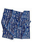 Twill Batik Şal Desenli Lacivert Renkli 90x90 Eşarp (İpek İçermez) Kenar Dikiş Şekli El Dikişli
