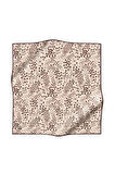 Vissona Tivil İpek Eşarp 60911 - 7 - 0004 - 0007 Krem Bej Çiçek Desen