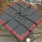 Minik Motif Desenli %100 Twill İpek Eşarp - 60960