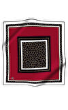 % 57 İPEK % 43 VİSKON Twill İpek Gold Halka Desenli Bordo - Siyah Renkli 90x90 Eşarp Dikim Şekli : El Dikişi