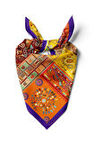 B71 Kadın African Etnik Desenli Bandana Kırmızı Sarı Dg0218