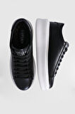 Gage Erkek Deri Sneaker Ayakkabı Siyah