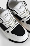 LUFIAN OLIVER BEYAZ SIYAH ERKEK SNEAKER