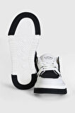 LUFIAN OLIVER BEYAZ SIYAH ERKEK SNEAKER