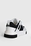 LUFIAN OLIVER BEYAZ SIYAH ERKEK SNEAKER