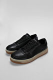 LUFIAN ALEXIS KADIN DERİ SNEAKER AYAKKABI SİYAH