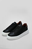 Lufian Erkek Tommy Deri Sneaker Ayakkabı 112230222 Siyah