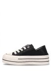 LUFIAN 121230091 Pamela Kadın Hakiki Deri Klasik Sneaker Siyah