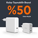 Juo 100W 4 Portlu USB-C + USB-A GaN Şarj Aleti iPhone & Macbook & Notebook Uyumlu PD Type-C Hızlı Şarj Cihazı Beyaz