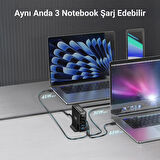 Juo 140W GaN PD 3.1 Masaüstü Hızlı Şarj Cihazı 3 Type-C + 2 USB-A iPhone & MacBook & Laptop Uyumlu Şarj Aleti