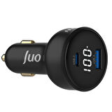 Juo 100W Led Ekranlı Type-C + USB-A Araç Şarj Aleti iPhone & Android & Notebook Araç içi Şarj Cihazı