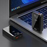 Juo 10000mAh 33W LED Watt Amper Göstergeli USB-A + Type-C Powerbank Taşınabilir Hızlı Şarj Cihazı