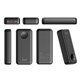 Juo 20000mAh 22.5W Dijital Led Ekranlı Taşınabilir Hızlı Şarj Cihazı Powerbank Siyah