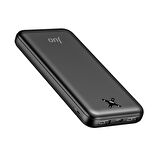 Juo 10000mAh 10.5W Çift USB-A Çıkışlı Powerbank Taşınabilir Hızlı Şarj Cihazı Siyah