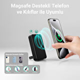 Juo 10000mAh MagSafe Powerbank Standlı PD20W Taşınabilir Kablosuz Hızlı Şarj Cihazı Beyaz