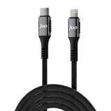 Juo 27W USB Type-C to Lightning iPhone iPad Örgülü Hızlı Şarj ve Data Kablosu 1 Metre