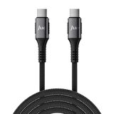 Juo 240W 5A E-Mark Çipli Örgülü USB PD Type-C to Type-C Hızlı Şarj ve Data Kablosu 1 Metre