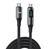 Juo 240W USB 3.1 Gen2 10Gbps E-Mark Çipli Led Display 4K 60Hz Görüntü ve Type-C Hızlı Şarj Kablosu 1.25 Metre