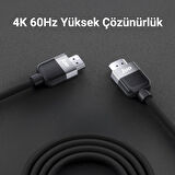 Juo 4K 60Hz 18Gbps HDR ARC HDCP Destekli HDMI 2.0 Örgülü Kablo 3 Metre