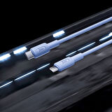 Juo 27W USB Type-C to Lightning iPhone iPad Silikon Hızlı Şarj ve Data Kablosu Mavi 1 Metre