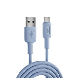 Juo 66W USB-A to USB Type-C Silikon Hızlı Şarj ve Data Kablosu Mavi 1 Metre