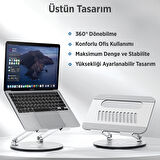 Juo 360° Dönebilen Yükseklik Ayarlı Metal Notebook Laptop Standı