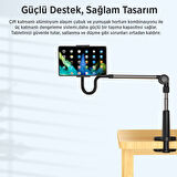 Juo 360° Dönen Uzun Kollu Ayarlanabilir Tablet ve Telefon Tutucu Stand