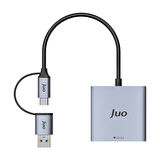 Juo USB 3.2 ve Type-C 3'ü 1 Arada SD / CF / TF Micro SD Hafıza Kart Okuyucu