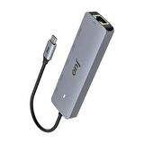 Juo Type-C 5Gbps 100W 4K 60Hz HDMI Gigabit Ethernet Dönüştürücü USB 3.2 Çoklayıcı Hub