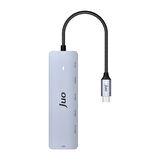 Juo Type-C 5Gbps 100W 4K 60Hz HDMI Gigabit Ethernet Dönüştürücü USB 3.2 Çoklayıcı Hub
