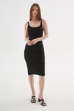 Fashion Friends Kare Yaka Kadın Midi Elbise 26Y0299K1