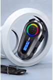 Motorsiklet Kask Interkom Kulaklık RGB Işık LCD Ekranlı FM Radyo Bluetooth 5.3 Çift Telefon Bağlantı