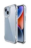 iPhone 15 Plus Kılıf Kamera Çıkıntılı Lüx Şeffaf Silikon 
