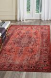 Artloop Vintage Blues Dekoratif Kırmızı Halı AL 131