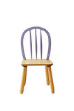 Ahşap Macaron Sandalye( Lila)