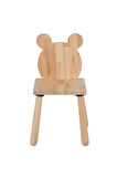 Wood & Joy Doğal Ahşap Çocuk Sandalye Ayı