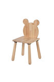 Wood & Joy Doğal Ahşap Çocuk Sandalye Ayı