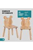 Wood & Joy Doğal Ahşap Çocuk Sandalye Ayı
