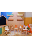 Wood & Joy Doğal Ahşap Renkli Çocuk Sandalye Tavşan