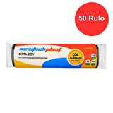 Newtechplast Çöp Torbası, Orta Boy, Siyah, 55 X 60 cm., 80 gr. 50 Rulo