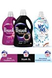 Perwoll Sıvı Çamaşır Deterjanı Siyah 2.97 L + Çiçek Cazibesi 2.7 L + Vernel Max Hindistan Cevizi 1440 ML